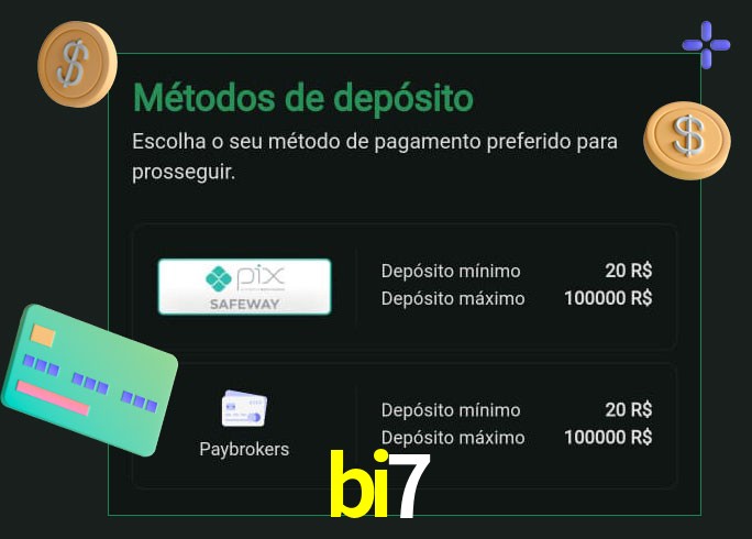 O cassino bi7 oferece uma grande variedade de métodos de pagamento